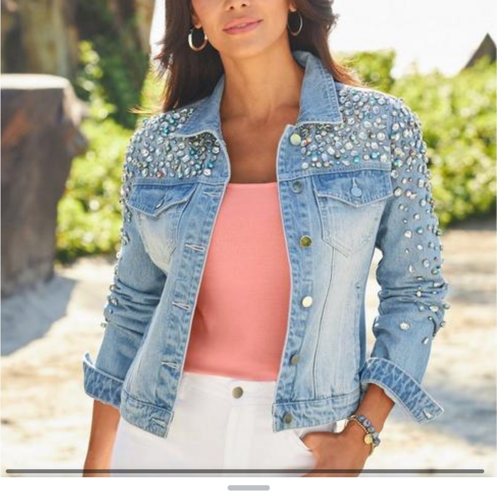 Embellished Jean jacket from Boston Proper